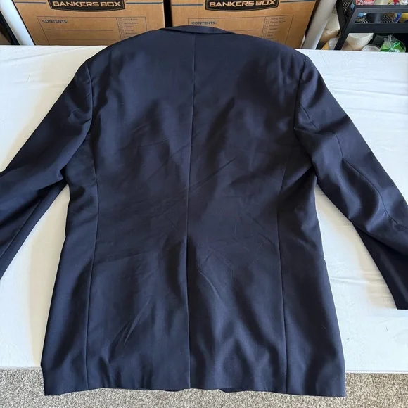 Vintage Polo University Club By Ralph Lauren Wool Blazer Mens Large Blue USA